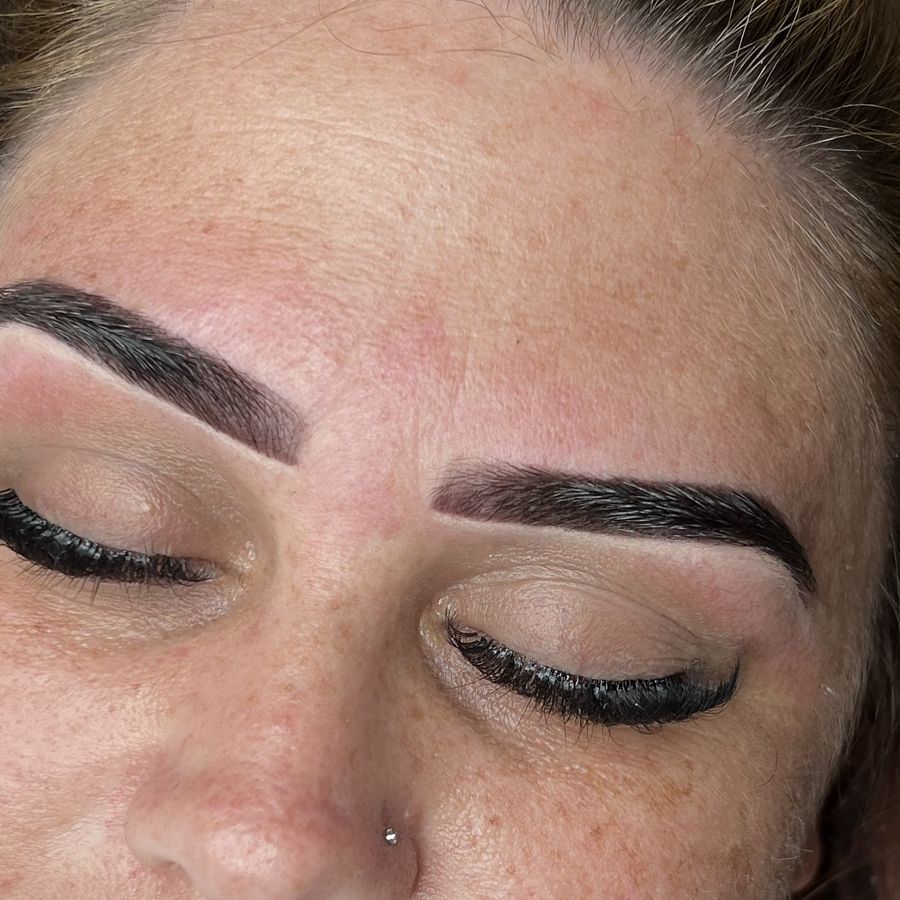 Brows after a stain and sculpt