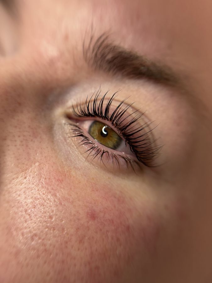 Lash lift on natural lashes
